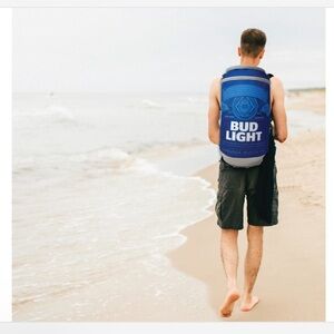 Bud light can speaker cooler backpack